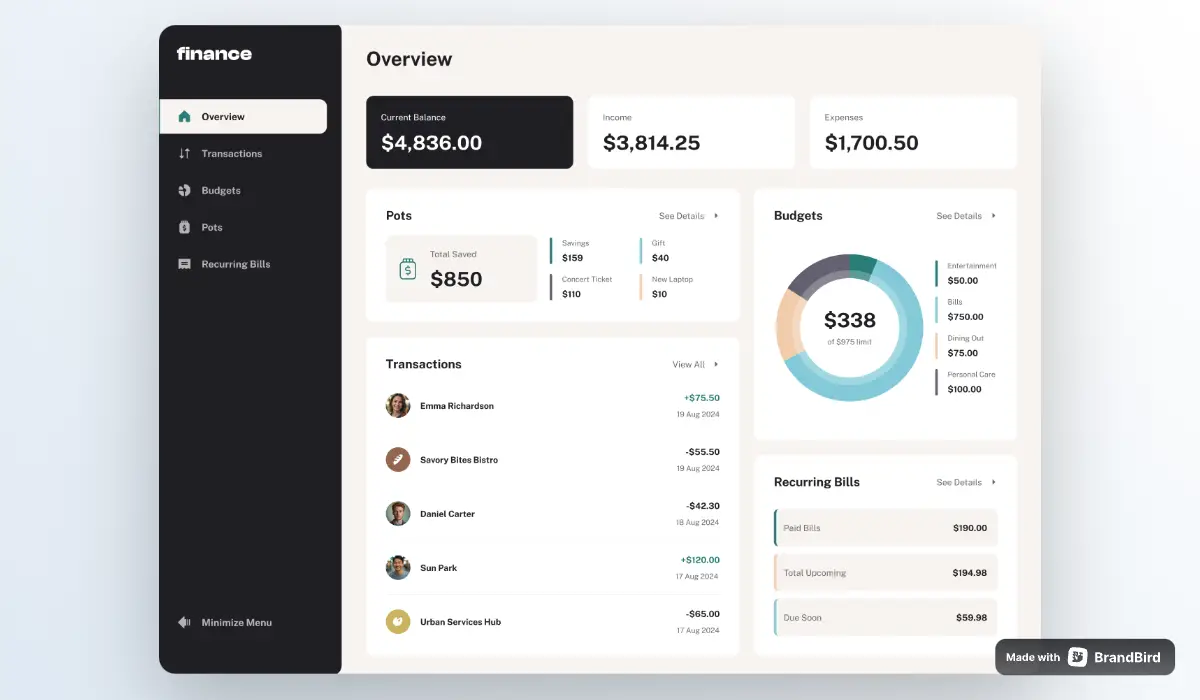 Personal finance app